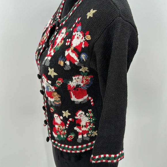 Heirloom Collectibles Vintage Christmas sweater size 6 small Santa knit design - Picture 4 of 6